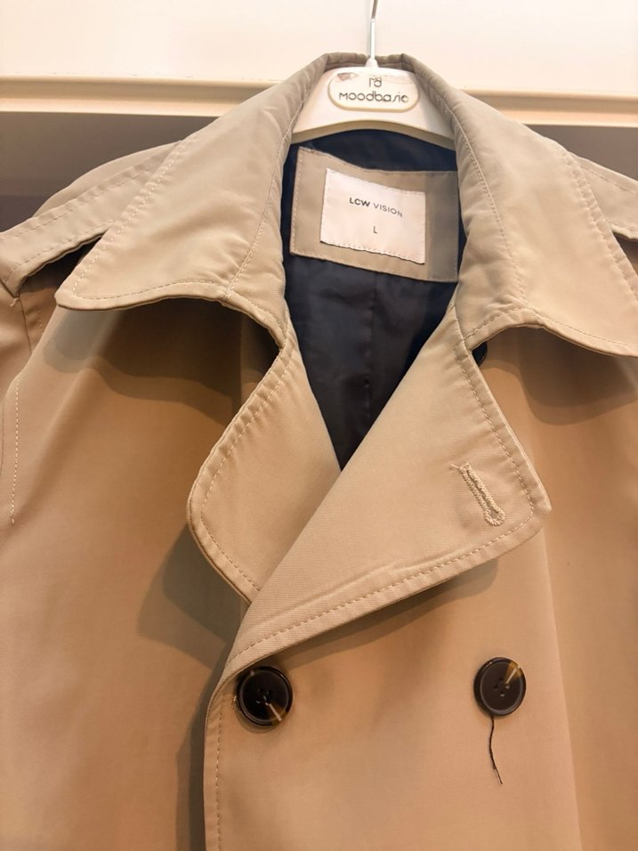 Bej Kadın Süet Midi Trençkot - Görsel 2