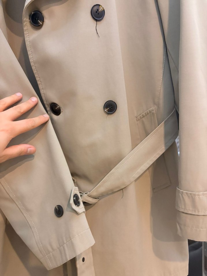 Bej Kadın Süet Midi Trençkot - Görsel 3