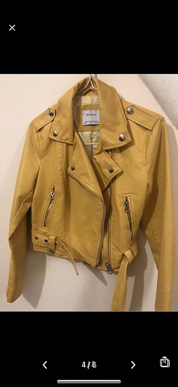 s Beden sarı Renk bershka deri ceket