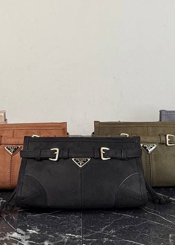 Prada Prada Kahverengi Süet Kadın Çanta