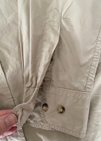 W collection Bej Erkek %Keten Düğmeli Gömlek - Görsel 5