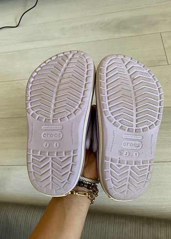 32 Beden mor Renk Kız Çocuk Orijinal Crocs Rahat Terlik
