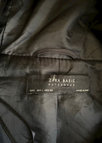 Zara siyah Midi Kadın Kürklü kaşe kaban - Görsel 6