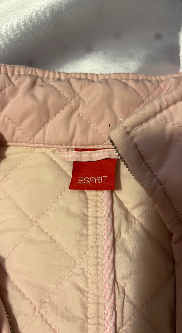 Esprit Pembe Kadın Kapitone Fermuarlı Ceket - Görsel 3