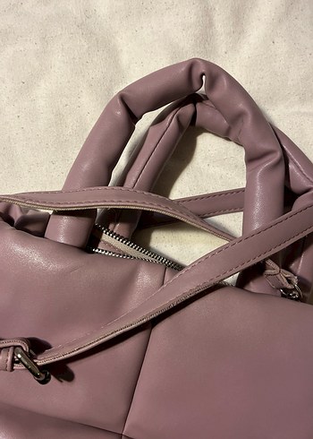 Manuka koyu lila Deri Fermuarlı Kadın Çanta - Görsel 5
