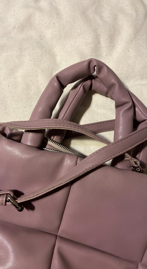 Manuka koyu lila Deri Fermuarlı Kadın Çanta - Görsel 5