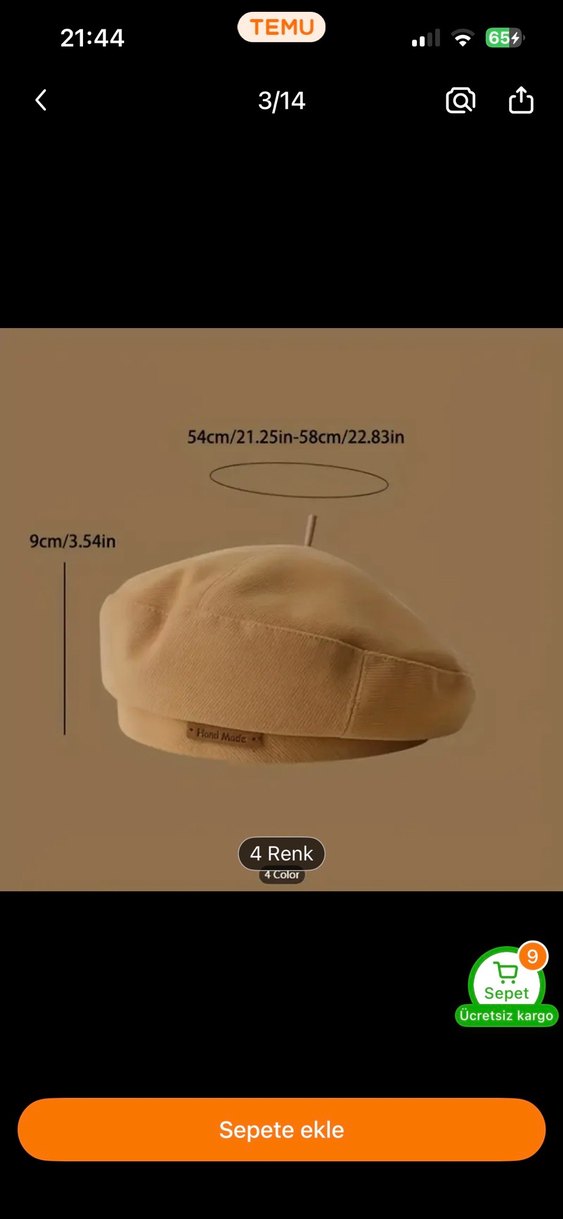 Camel Kadın ressam bere - Görsel 2