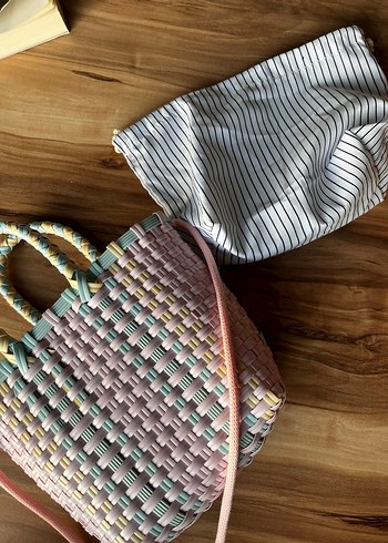 Örgü desenli Genç kız çantası - Görsel 6