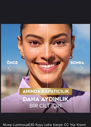 Nivea Luminous630 Orta Ton CC Krem SPF30 - Görsel 2