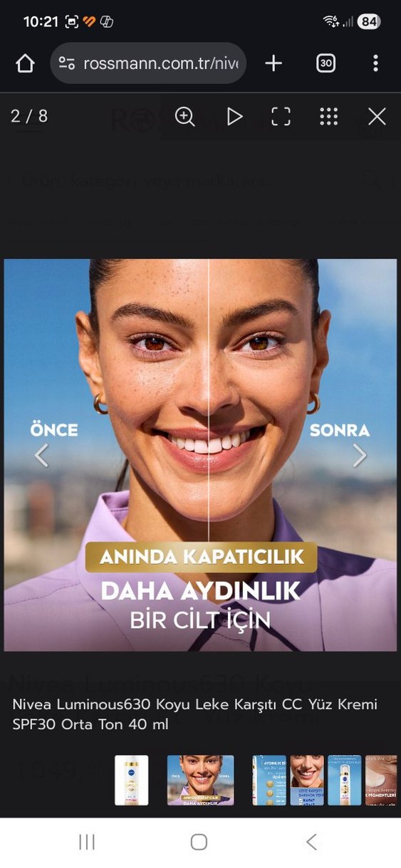 Nivea Luminous630 Orta Ton CC Krem SPF30 - Görsel 2