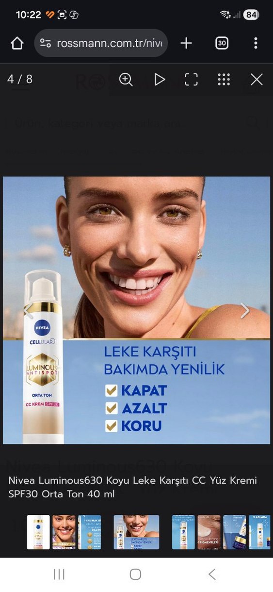 Nivea Luminous630 Orta Ton CC Krem SPF30 - Görsel 4