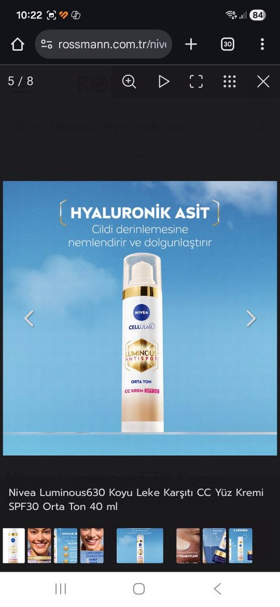 Nivea Luminous630 Orta Ton CC Krem SPF30 - Görsel 5