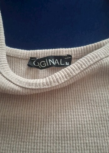 Bej Kolsuz Basic Crop Top - Görsel 2