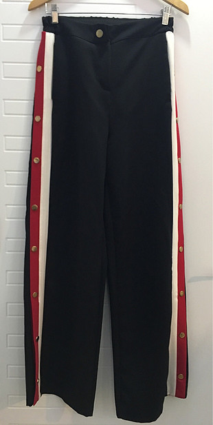 Siyah | Yırtmaçlı Pantolon