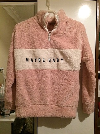 Peluş Sweatshirt Yazılı