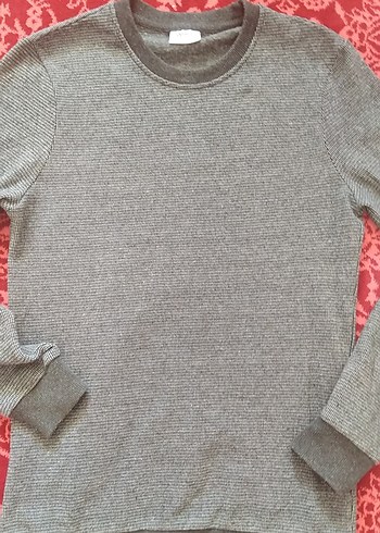 Defacto Gri Erkek Triko Sweatshirt