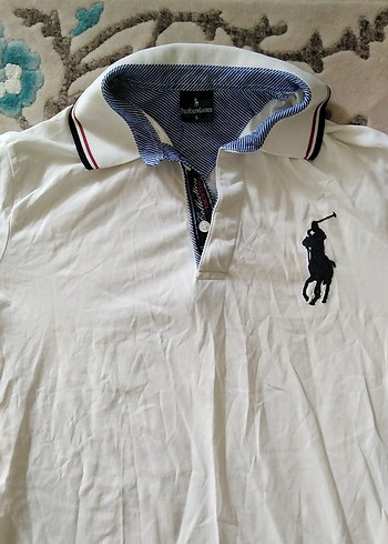 Beyaz Pamuklu Erkek Polo Tişört - Görsel 2