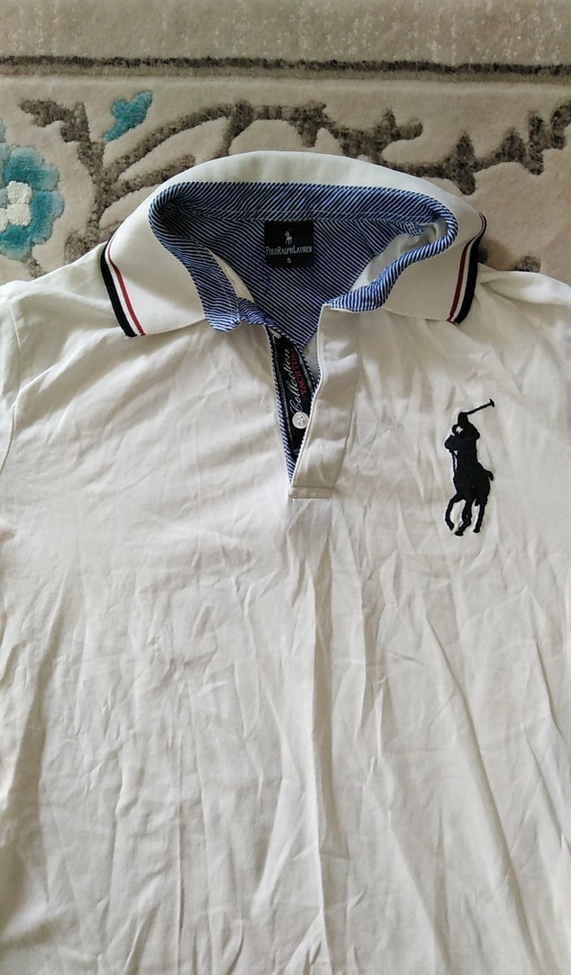 Beyaz Pamuklu Erkek Polo Tişört - Görsel 2