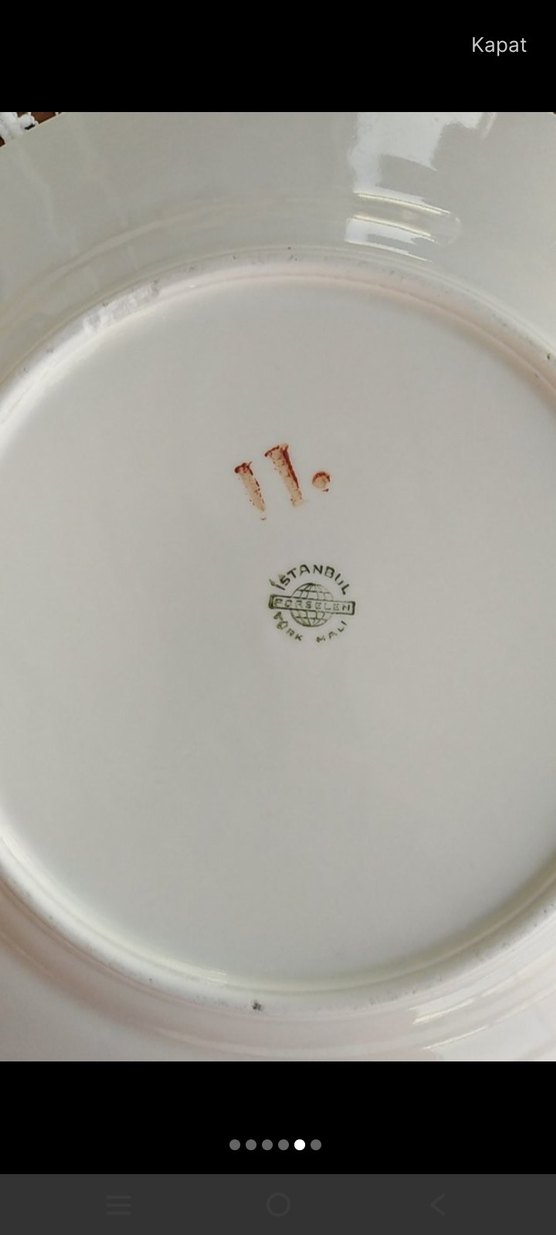 Vintage İstanbul porselen tabak - Görsel 5
