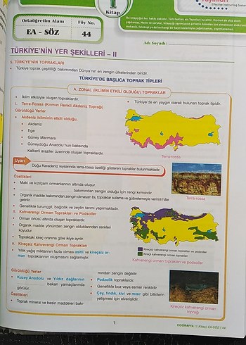  Ücretsiz Coğrafya Ders Föyleri Kitabı 1