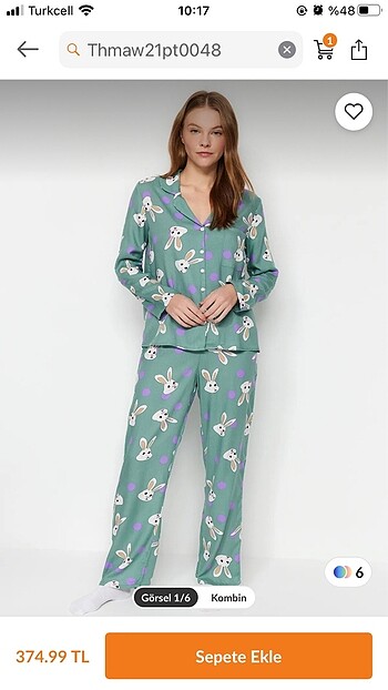 Trendyol gömlek pijama takımı