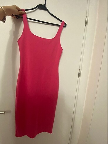 m Beden Zara Pembe Elbise
