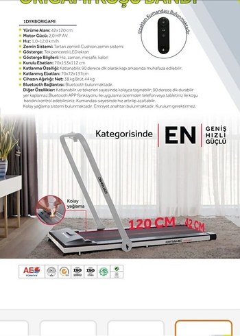 DYNAMIC Katlanabilir Koşu Bandı - Görsel 2