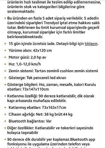 DYNAMIC Katlanabilir Koşu Bandı - Görsel 3