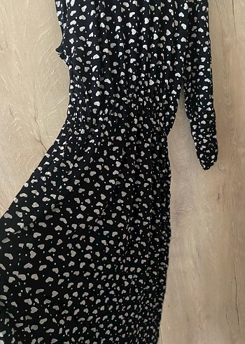 Uzun Kollu Siyah Pilili Kadın Elbise - Görsel 2