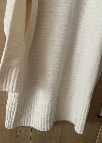 Uzun Kollu Beyaz Bohem Örgü Kadın Kazak - Görsel 2