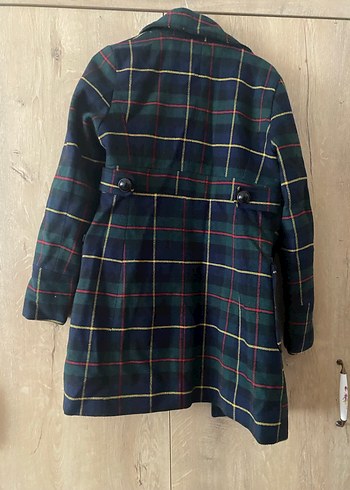 Kadın Çok Renkli Kareli Midi Kaban - Görsel 5