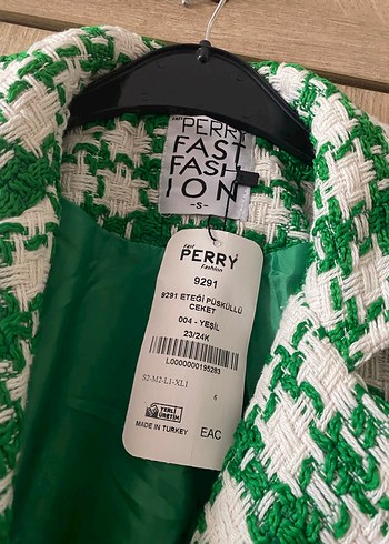 Yeşil Desenli Kadın Blazer Ceket - Görsel 2