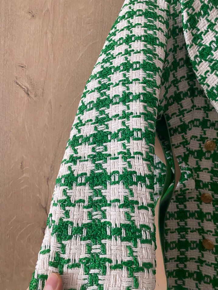 Yeşil Desenli Kadın Blazer Ceket - Görsel 5