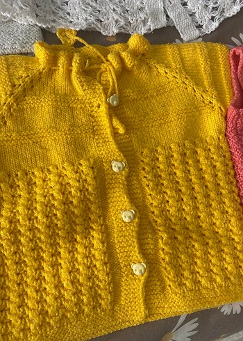 Kız Çocuk Pastel Renkli Örgü yelekler - Görsel 14