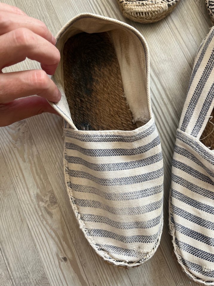 Çizgili Keten Kadın Espadril Ayakkabı 2 adet - Görsel 4