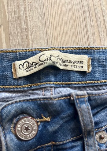 29 Beden mavi Renk Miss Cix Bağcıklı Kadın Denim Pantolon