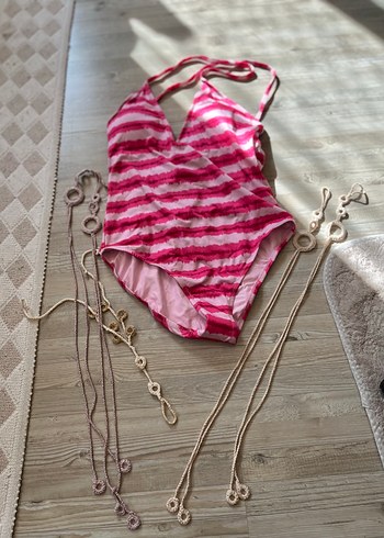 Koton Pembe Bağlamalı Bağcıklı Mayo - Görsel 3