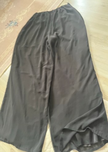 Siyah şifon zarif davet Kadın Kumaş Pantolon - Görsel 4