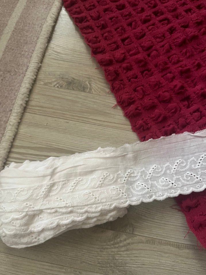 Bordo kumaş,nakışlı fisto - Görsel 4