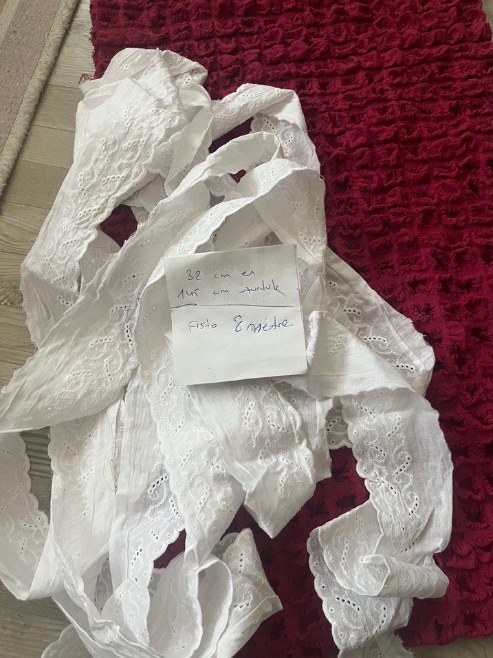 Bordo kumaş,nakışlı fisto - Görsel 3