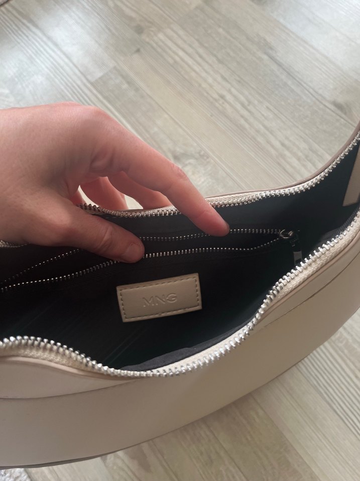 Bej Deri Minimalist Kadın Çanta - Görsel 4