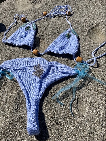 s Beden Tasarım el örgüsü bikini takımı