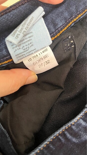 27 Beden Mavi Kot Pantolon