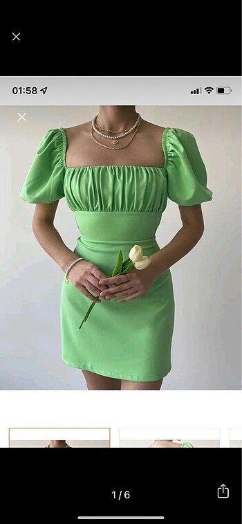 Zara model yeşil elbise