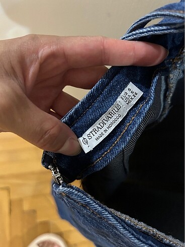 s Beden mavi Renk Stradivarius kot elbise