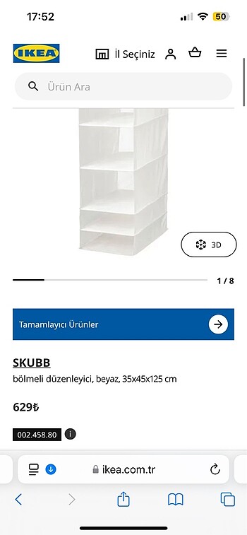 Skubb dolap içi düzenleyici