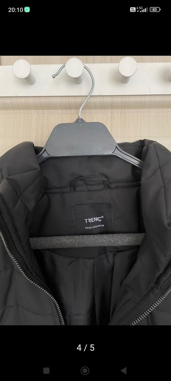 Siyah Kemerli Uzun Kadın Kışlık Mont - Görsel 4