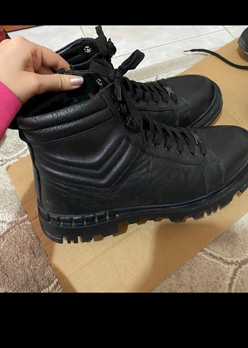 Siyah deri bot - Görsel 2