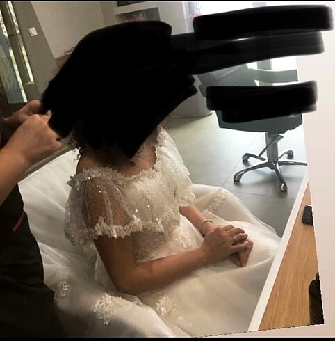 Straplez / Askılı İşlemeli Gelinlik  - Görsel 6