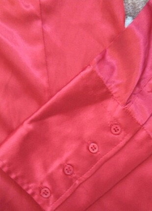 Zara Zara saten kırmızı bluz gömlek